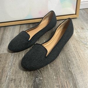 Talbots 6.5 gray wool slip on loafers shoes